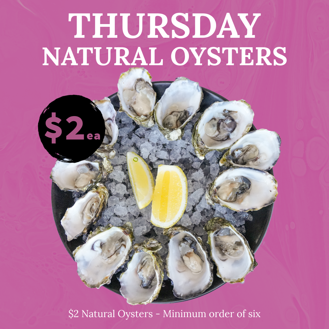 Thursday Special - $2 Oysters & $24 1KG Chilli Mussels!