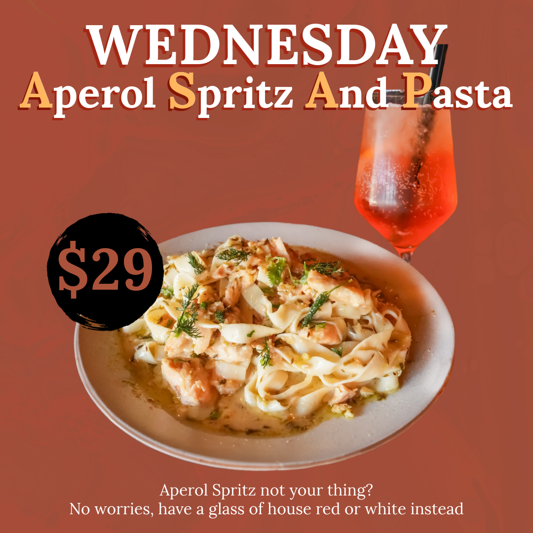 Wednesday Special - Aperol Spritz And Pasta!